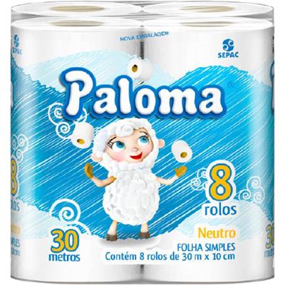 PAPEL HIG PALOMA NEUTRO FS 8R 30M