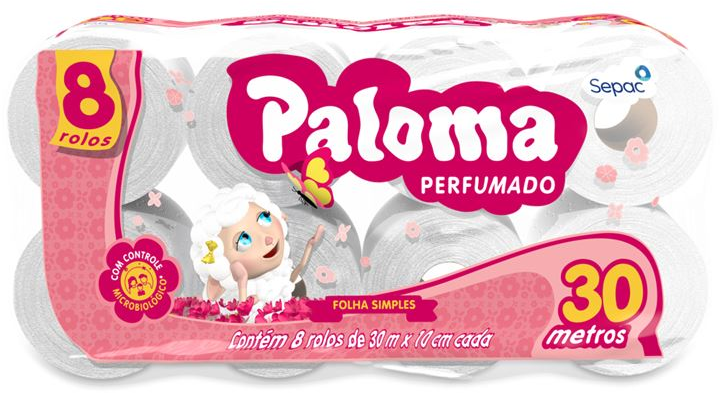PAPEL HIG PALOMA PERFUMADO FS 8R 30M