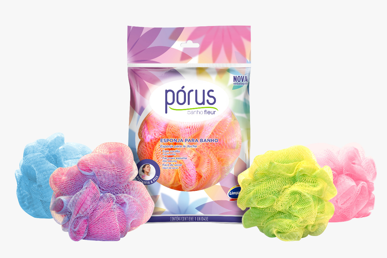 ESPONJA DE BANHO PORUS FLEUR 34000