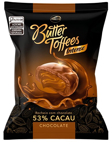 ARCOR BALA BUTTER TOFFEES 53 CACAU