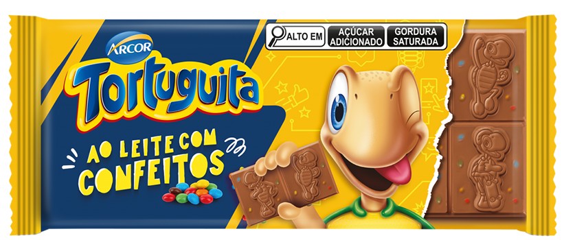 ARCOR TABLETE TORTUGUITA CHO CONFEITOS