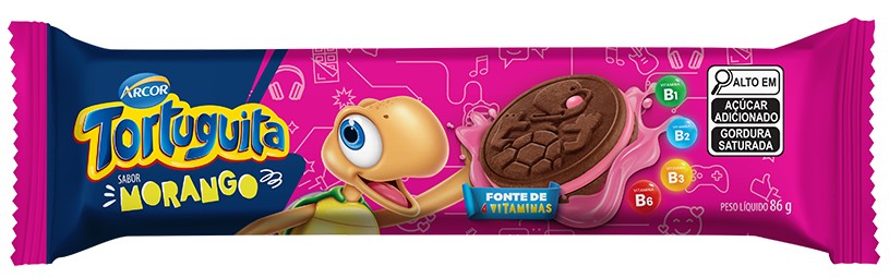 BISCOITO RECH TORTUGUITA MORANGO FP