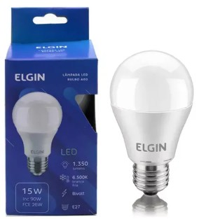 ELGIN LAMPADA LED 15W BIVOLT 6500K