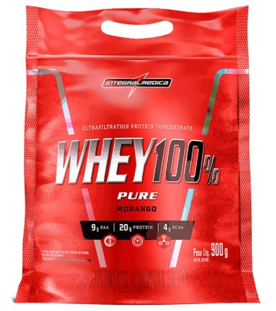 IM WHEY100%PURE MORANGO 900G POUCH