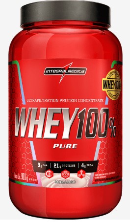 IM WHEY100%PURE MORANGO 900G POTE