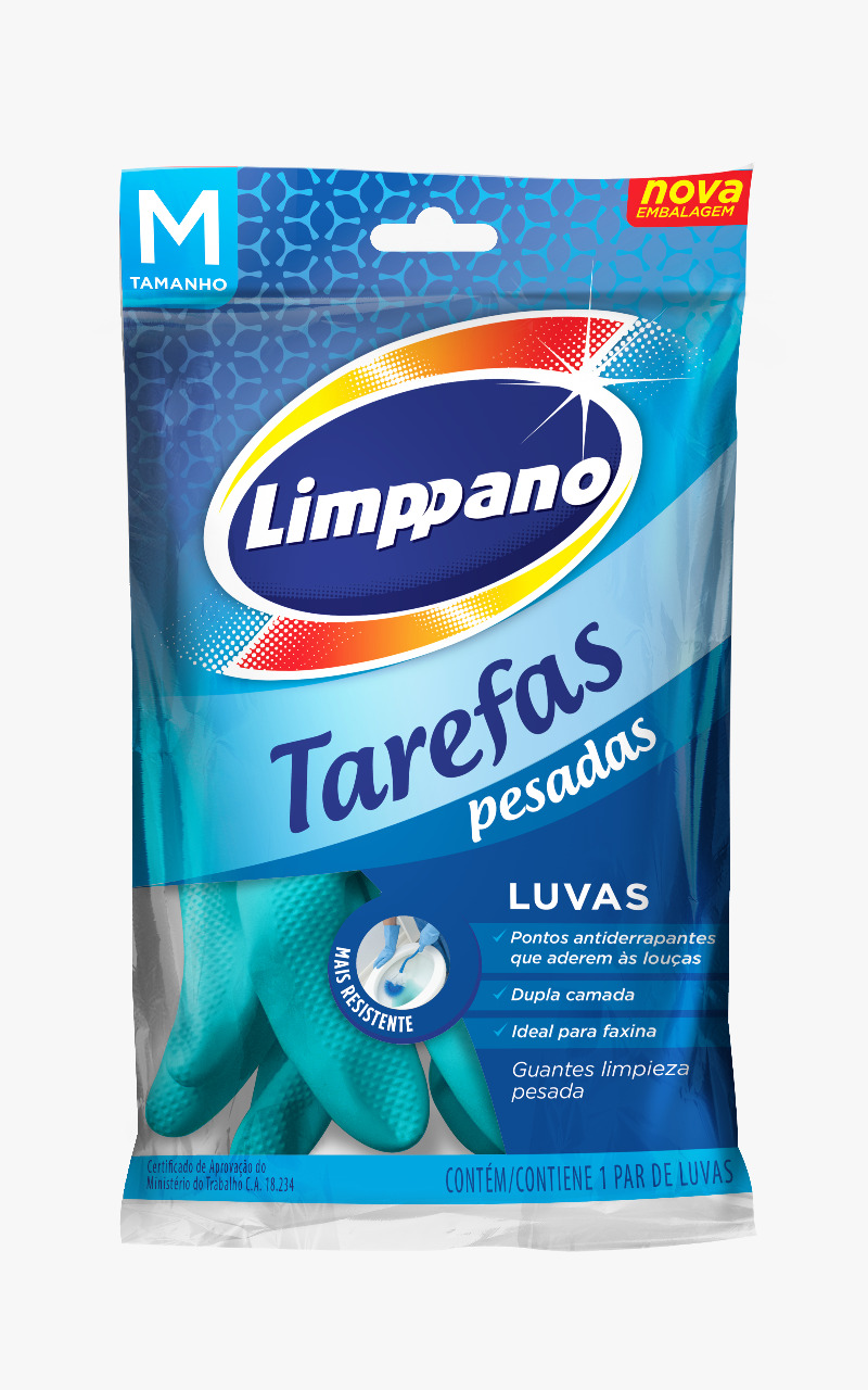 LUVAS TAREFAS PESADAS LIMPPANO M