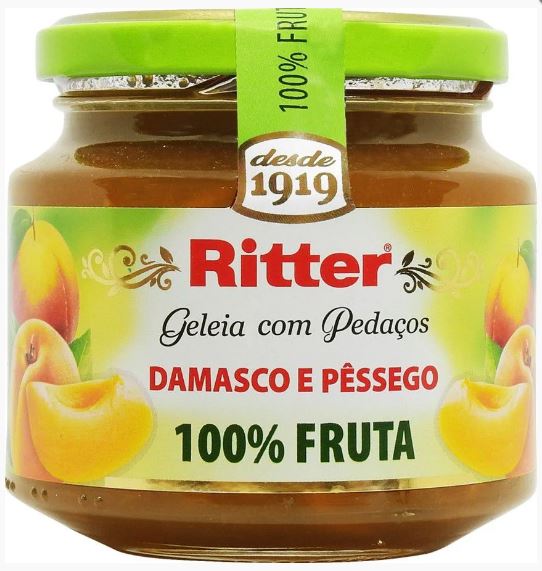 GELEIA RITTER 100% DAMASCO E PESSEGO VD