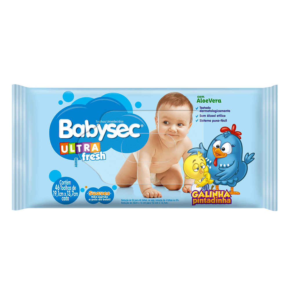 UND TOALHA UMEDECIDA BABYSEC ULTRA