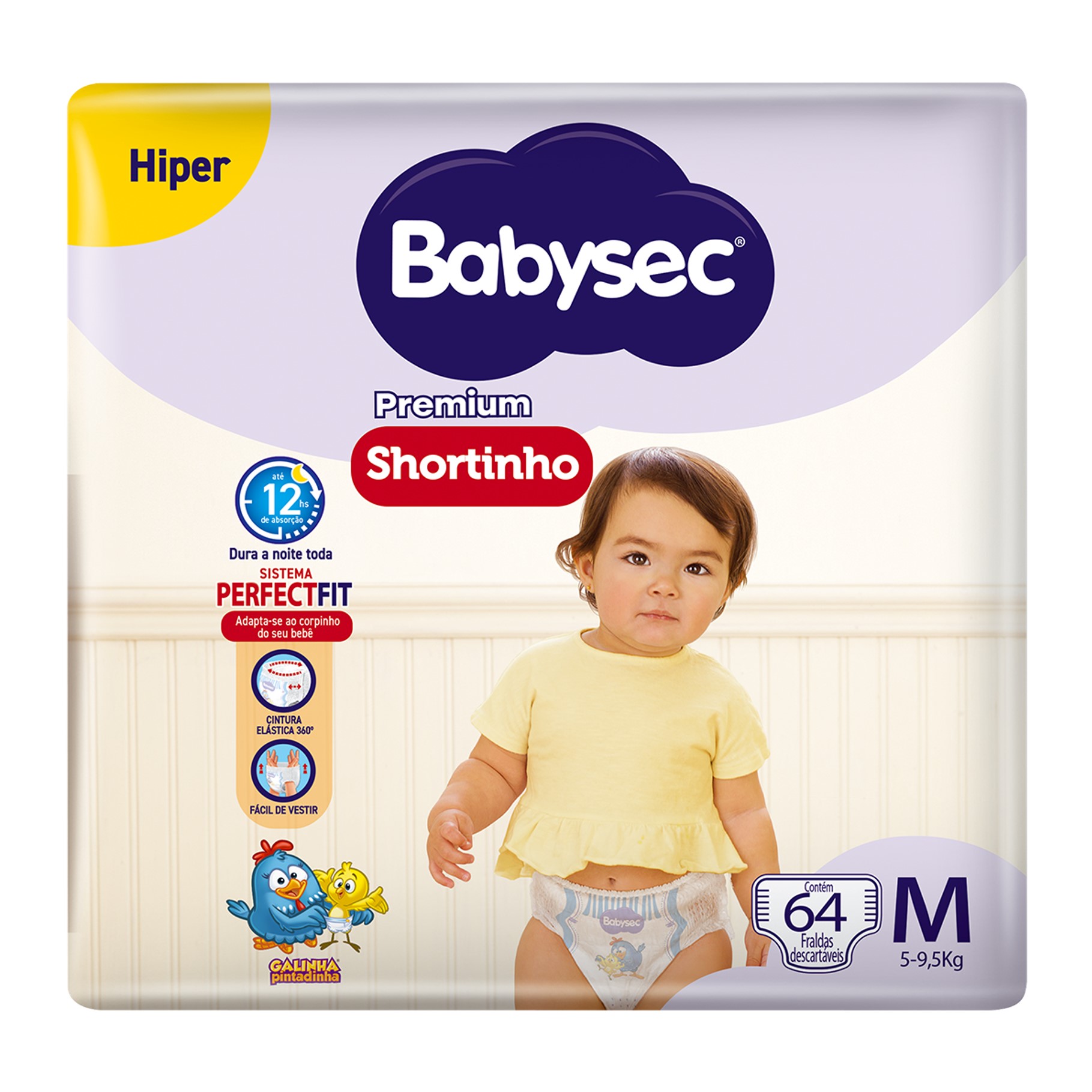 FRALDA BABYSEC SHORT. PREMIUM HIPER M
