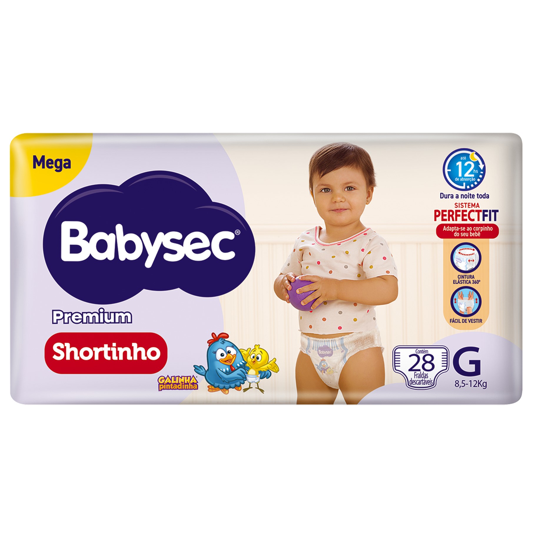 FRALDA BABYSEC SHORT. PREMIUM MEGA G
