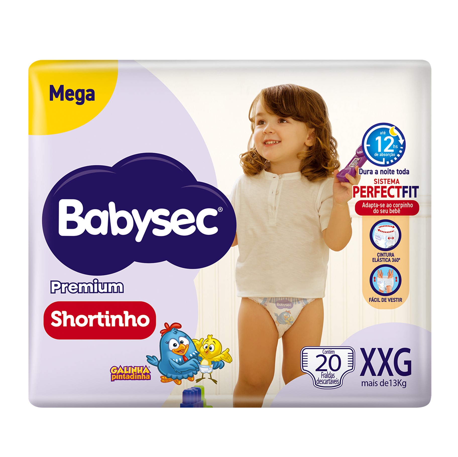 FRALDA BABYSEC SHORT. PREMIUM MEGA XXG