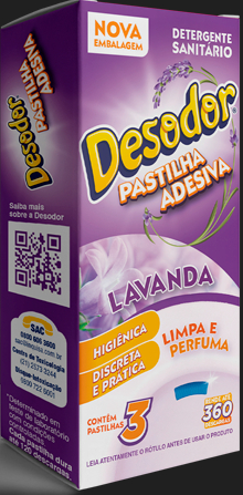 UN DESODOR PASTILHA ADESIVA FRESH C/3
