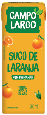 UND SUCO CAMPO LARGO LARANJA TP 200ML