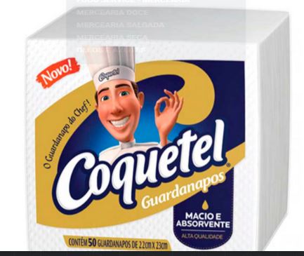 GUARDANAPO COQUETEL 22CM X 23CM
