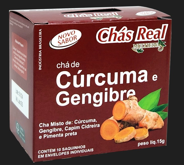 CHA REAL MULTIERVAS CURCUMA E GENGIBRE