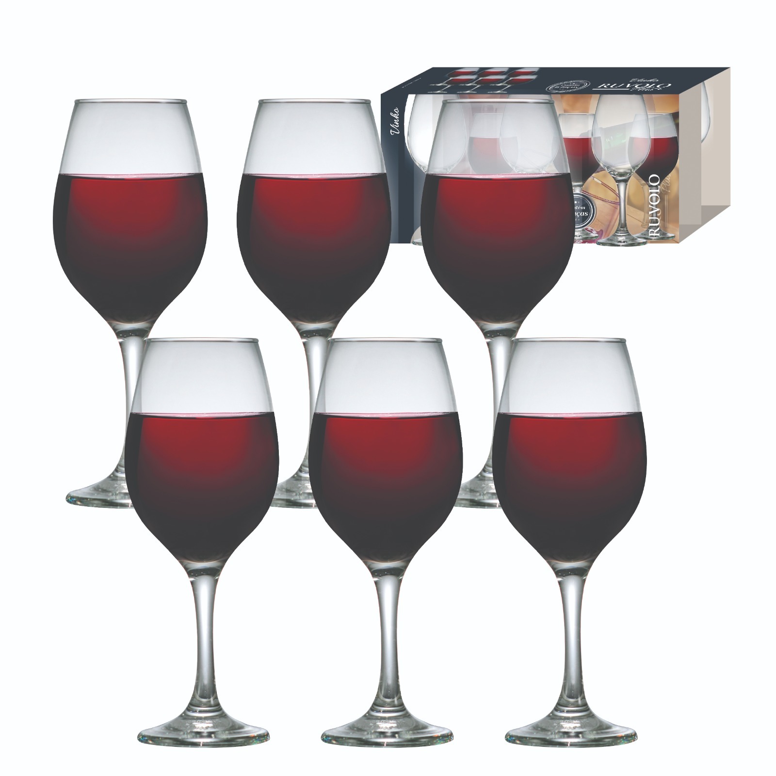 TACAS VIDRO ONE PARA VINHO 490ML