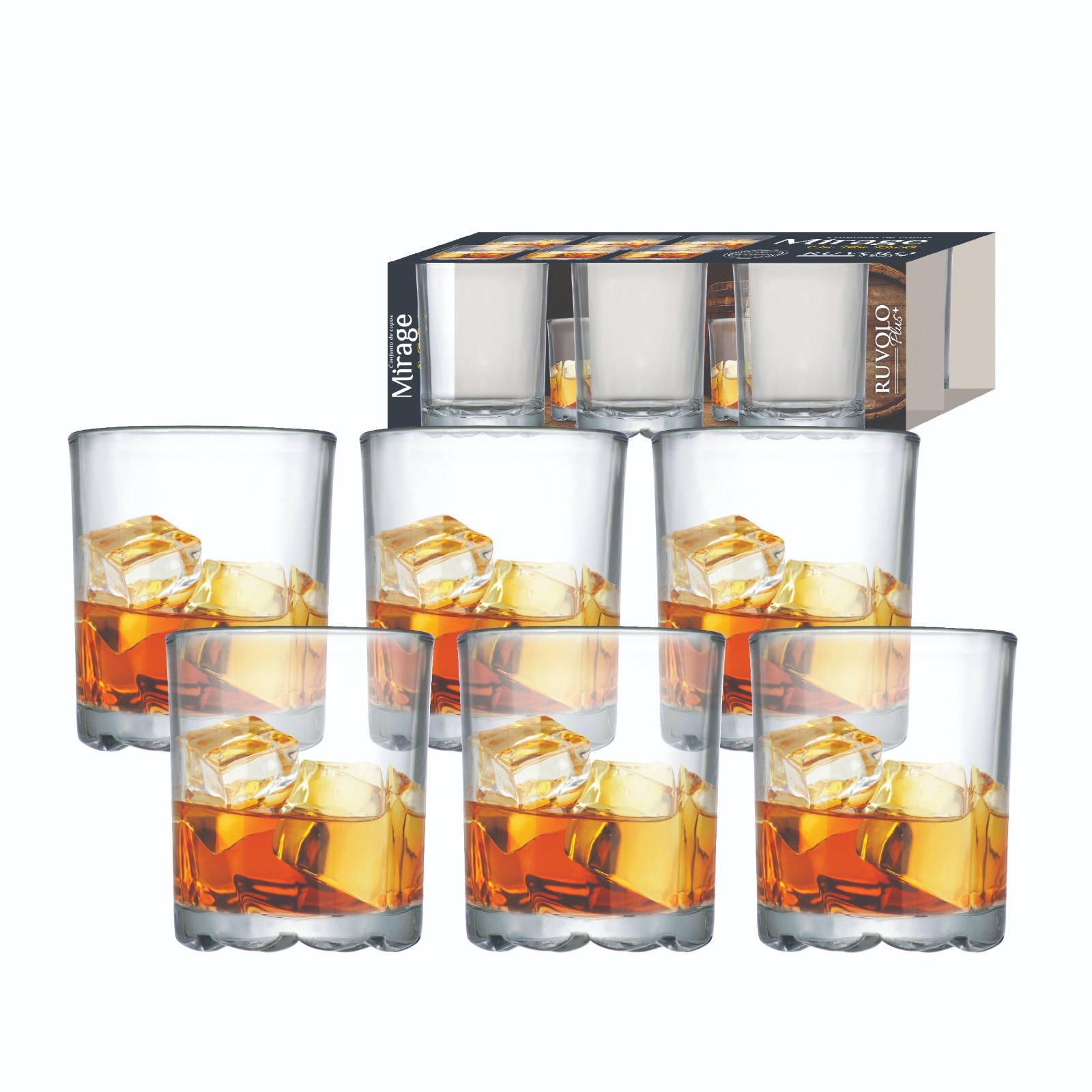 COPO P/ WHISKY MIRAGE ON THE ROKS 280ML