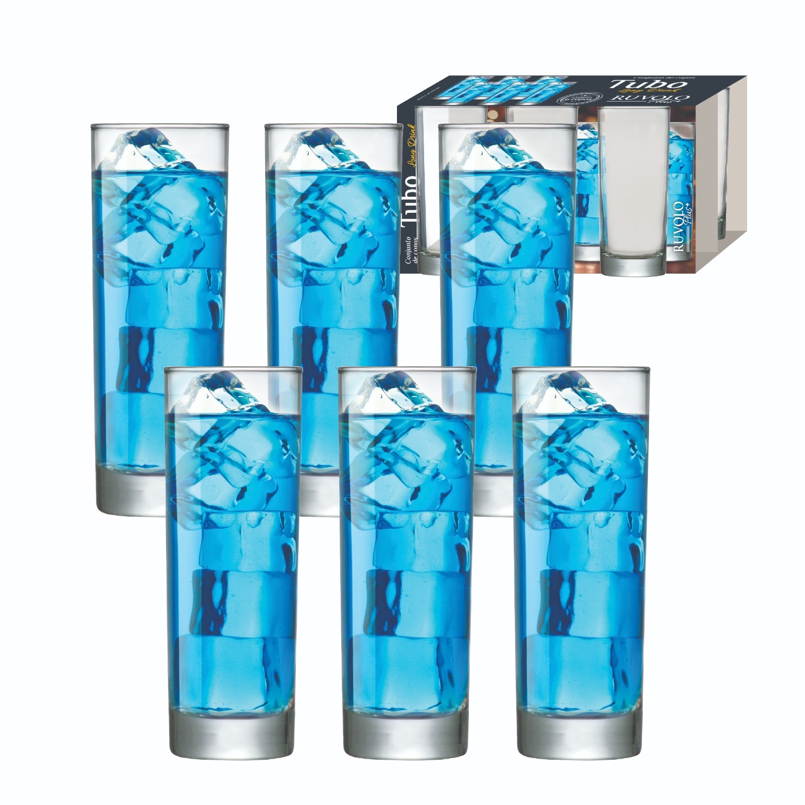 COPO VIDRO TUBO PARA LONG DRINK 300ML