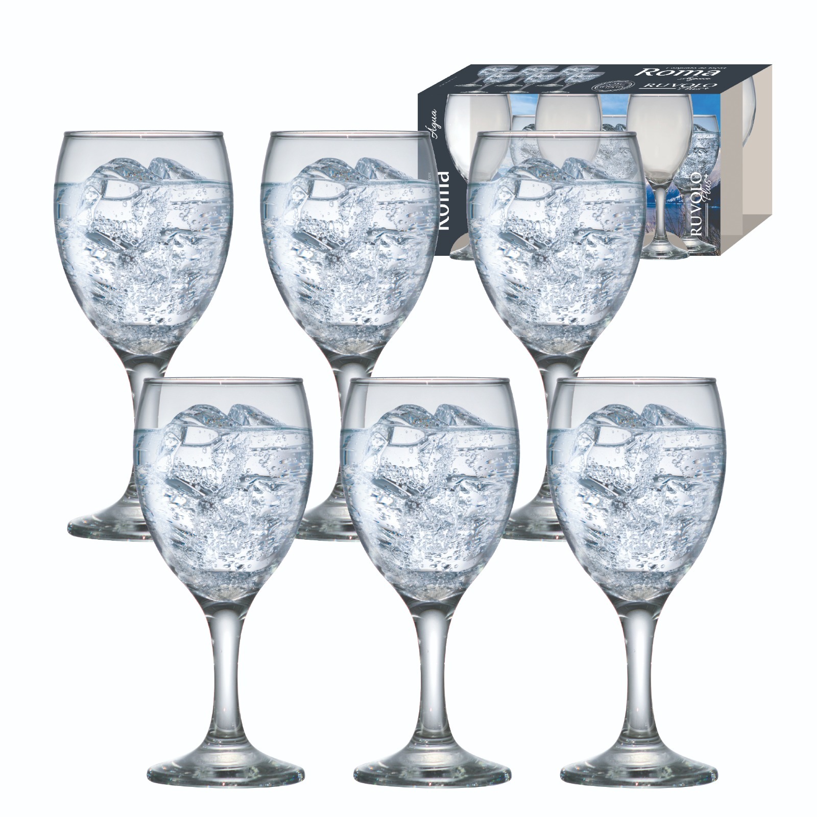 TACAS VIDRO ROMA PARA AGUA 300ML